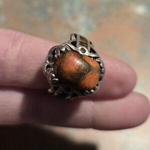 orange turquoise ring